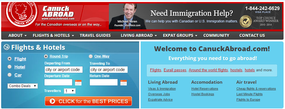 online travel agents canada